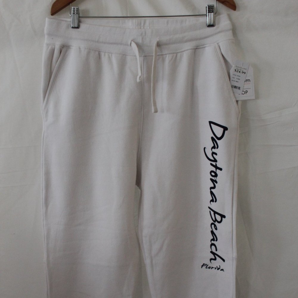women's sweatpants joggers white X large